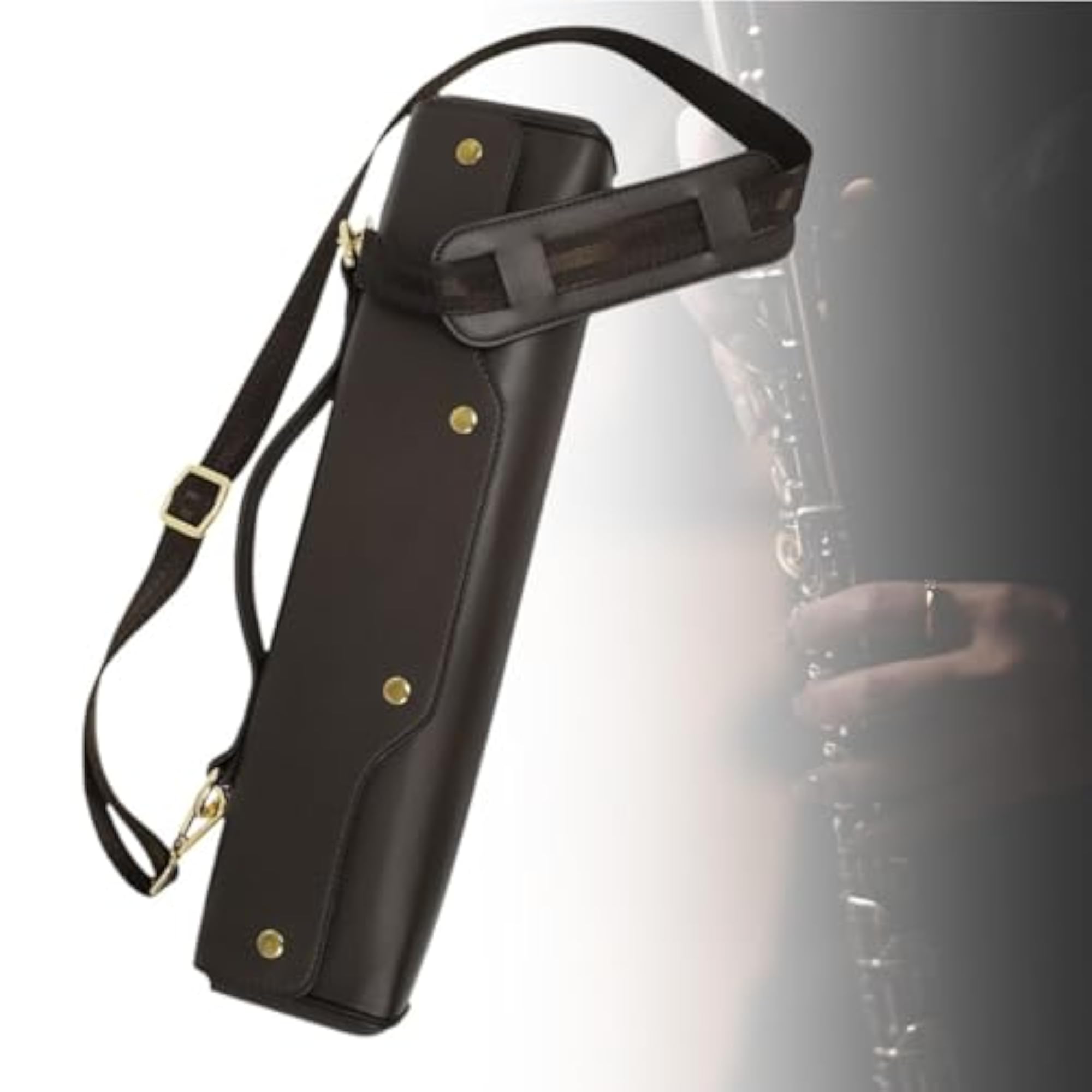 Stylish Flute Organizer PU Leather Carrying Bag